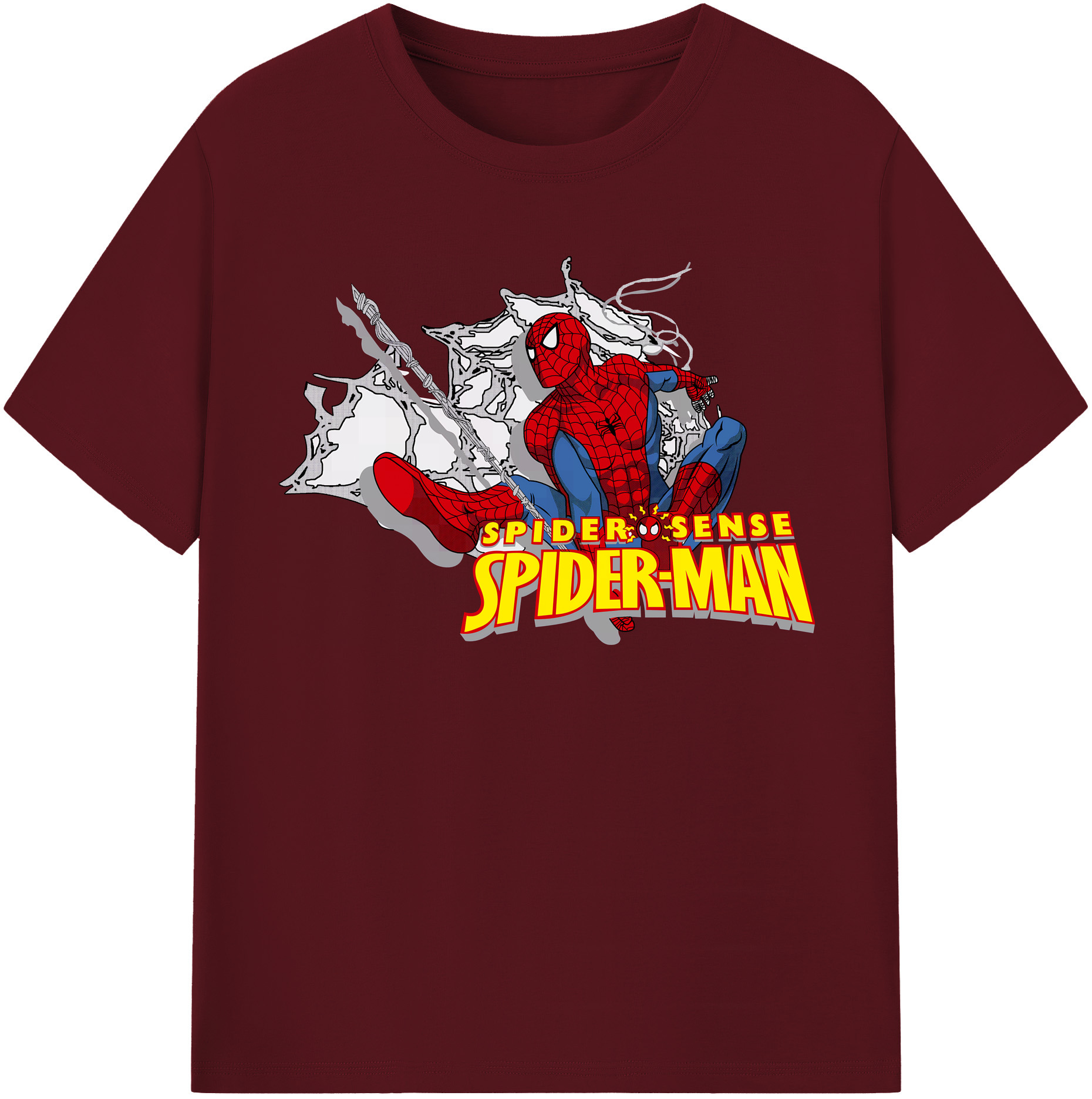 （画像用） Spider Man スパイダーマン 綿100％半袖Tシャツ（フロントプリント）